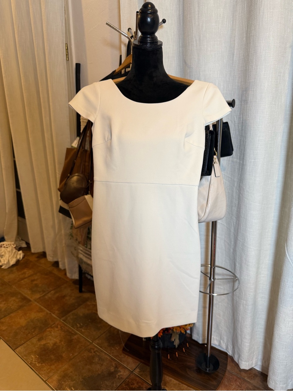 Diane von Furstenberg DVF Monica Ivory Pleated Back Dress Size 2 $368 Retail